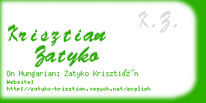 krisztian zatyko business card